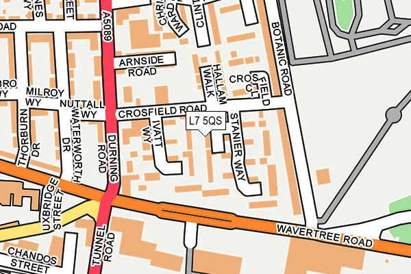 L7 5QS map - OS OpenMap – Local (Ordnance Survey)