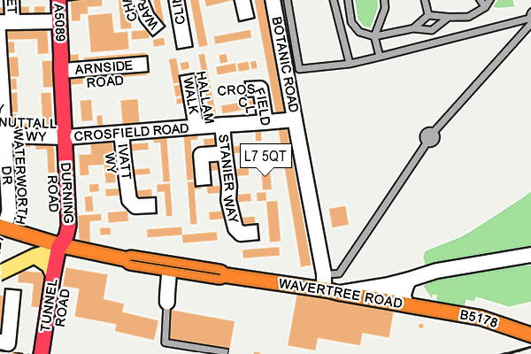 L7 5QT map - OS OpenMap – Local (Ordnance Survey)