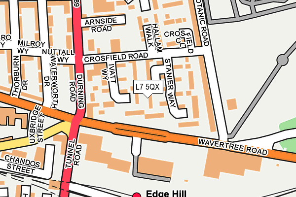 L7 5QX map - OS OpenMap – Local (Ordnance Survey)