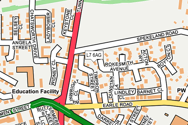 L7 6AG map - OS OpenMap – Local (Ordnance Survey)