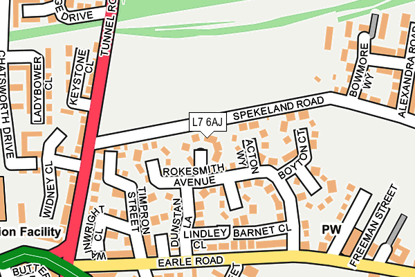 L7 6AJ map - OS OpenMap – Local (Ordnance Survey)