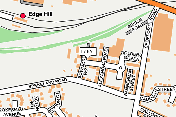 L7 6AT map - OS OpenMap – Local (Ordnance Survey)