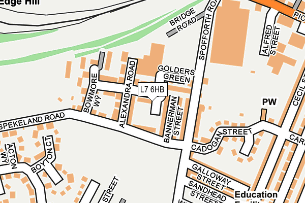 L7 6HB map - OS OpenMap – Local (Ordnance Survey)