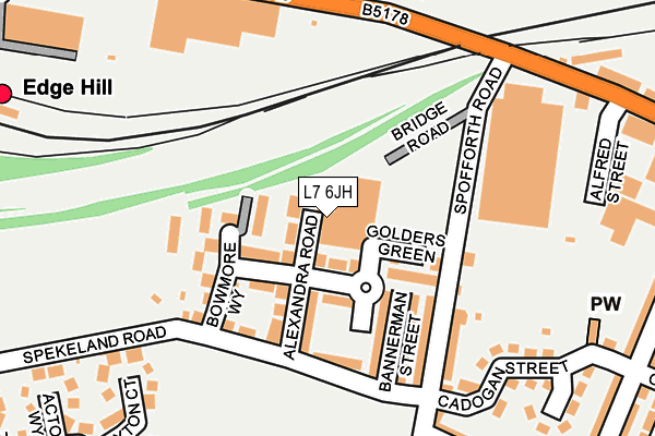 L7 6JH map - OS OpenMap – Local (Ordnance Survey)