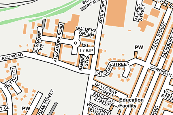 L7 6JP map - OS OpenMap – Local (Ordnance Survey)