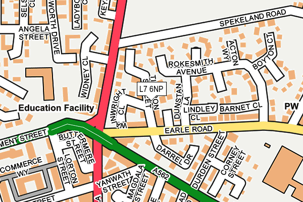 L7 6NP map - OS OpenMap – Local (Ordnance Survey)