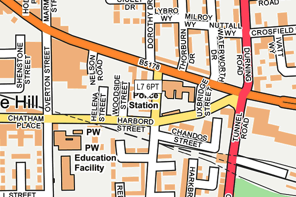 L7 6PT map - OS OpenMap – Local (Ordnance Survey)
