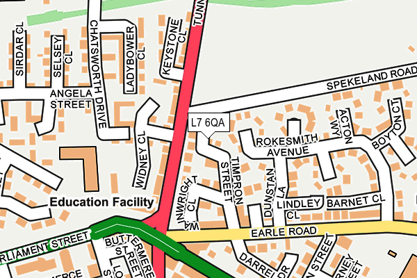 L7 6QA map - OS OpenMap – Local (Ordnance Survey)