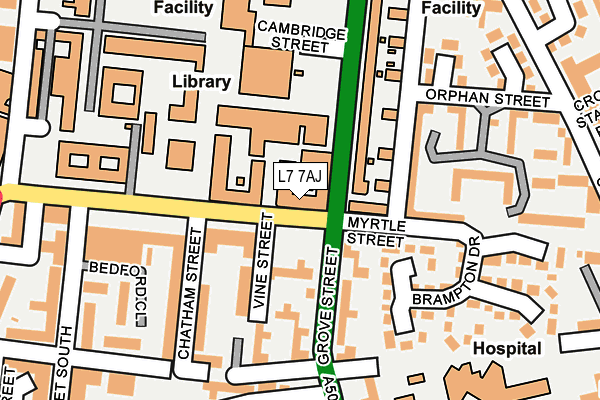 L7 7AJ map - OS OpenMap – Local (Ordnance Survey)