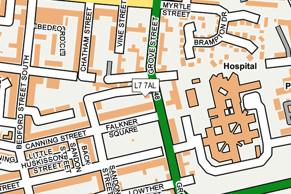 L7 7AL map - OS OpenMap – Local (Ordnance Survey)
