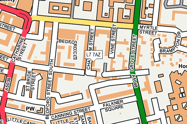 L7 7AZ map - OS OpenMap – Local (Ordnance Survey)