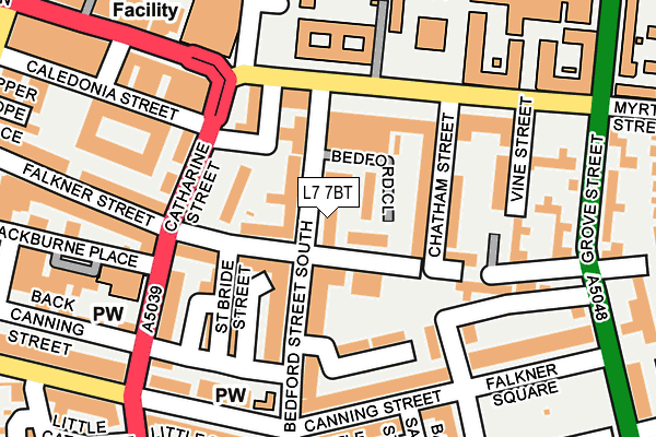 L7 7BT map - OS OpenMap – Local (Ordnance Survey)
