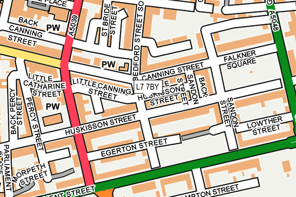 L7 7BY map - OS OpenMap – Local (Ordnance Survey)