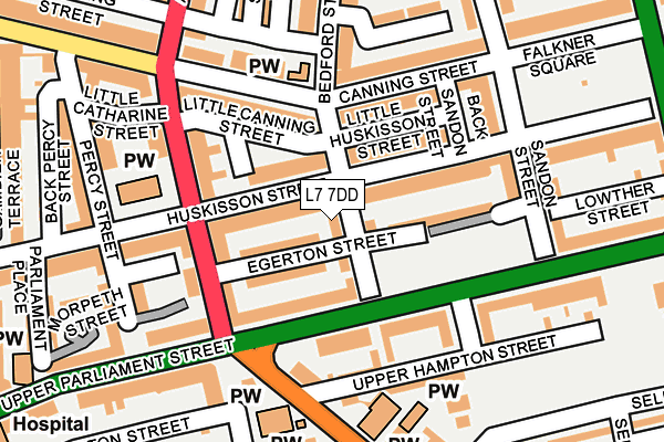 L7 7DD map - OS OpenMap – Local (Ordnance Survey)