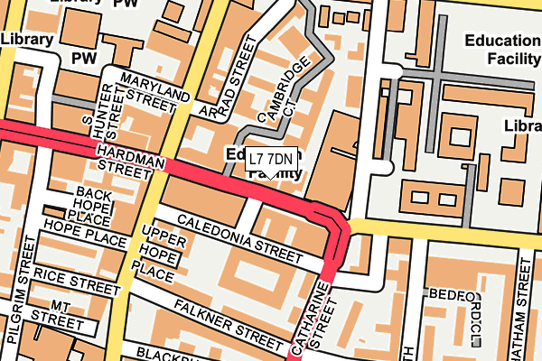 L7 7DN map - OS OpenMap – Local (Ordnance Survey)