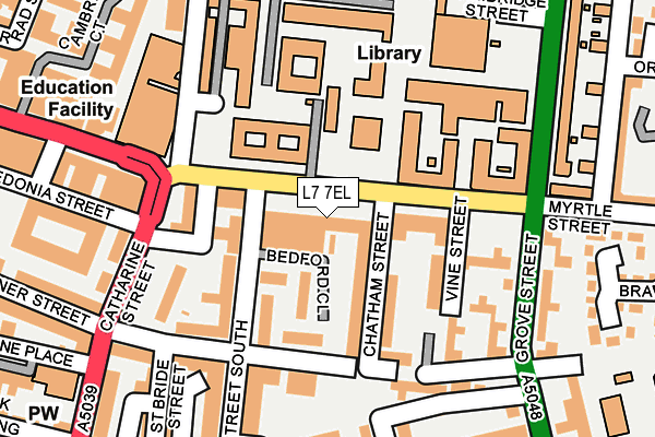 L7 7EL map - OS OpenMap – Local (Ordnance Survey)