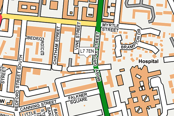 L7 7EN map - OS OpenMap – Local (Ordnance Survey)