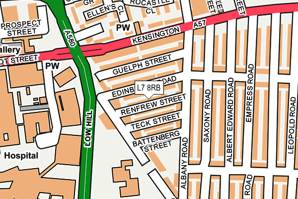 L7 8RB map - OS OpenMap – Local (Ordnance Survey)