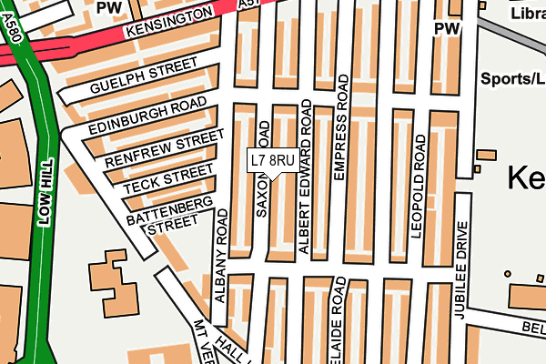 L7 8RU map - OS OpenMap – Local (Ordnance Survey)