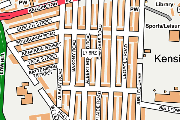 L7 8RZ map - OS OpenMap – Local (Ordnance Survey)