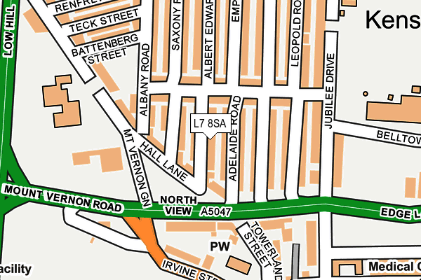 L7 8SA map - OS OpenMap – Local (Ordnance Survey)