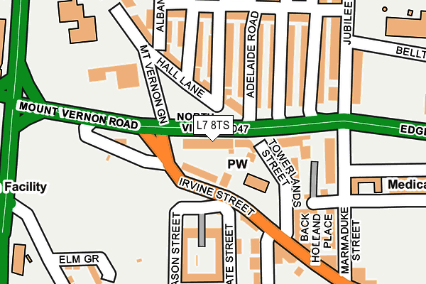 L7 8TS map - OS OpenMap – Local (Ordnance Survey)