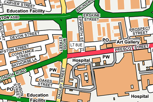 L7 8UE map - OS OpenMap – Local (Ordnance Survey)