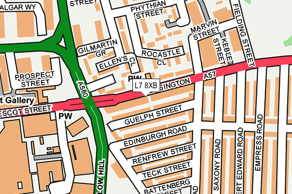 L7 8XB map - OS OpenMap – Local (Ordnance Survey)