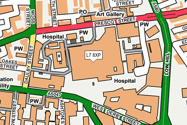L7 8XP map - OS OpenMap – Local (Ordnance Survey)