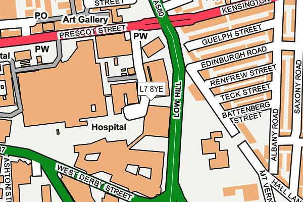 L7 8YE map - OS OpenMap – Local (Ordnance Survey)