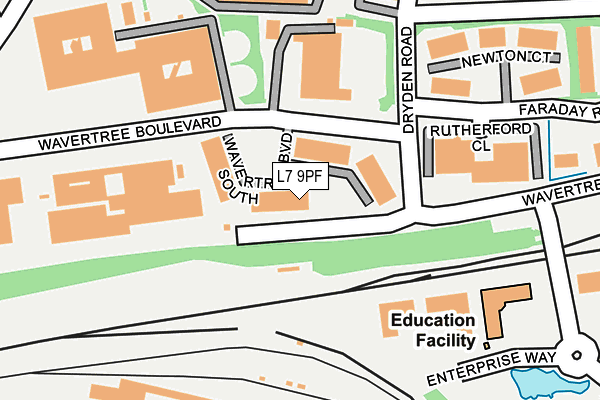 L7 9PF map - OS OpenMap – Local (Ordnance Survey)