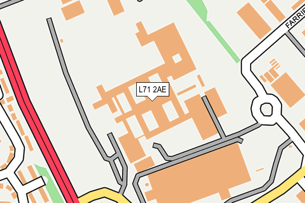 L71 2AE map - OS OpenMap – Local (Ordnance Survey)