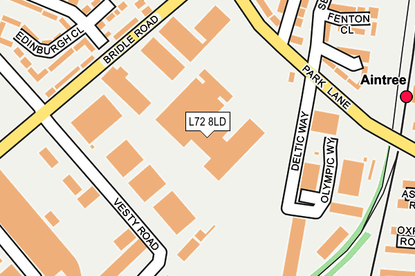 L72 8LD map - OS OpenMap – Local (Ordnance Survey)