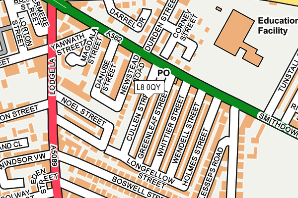L8 0QY map - OS OpenMap – Local (Ordnance Survey)
