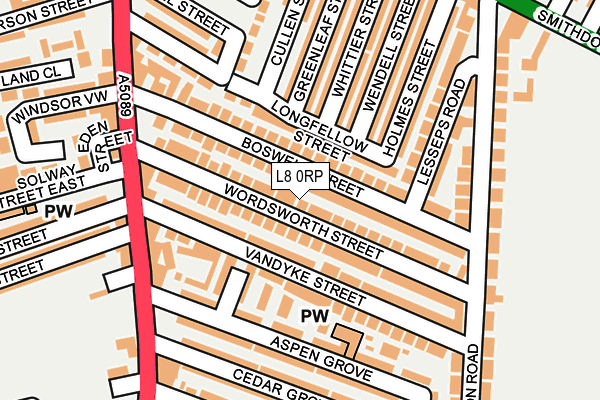 L8 0RP map - OS OpenMap – Local (Ordnance Survey)