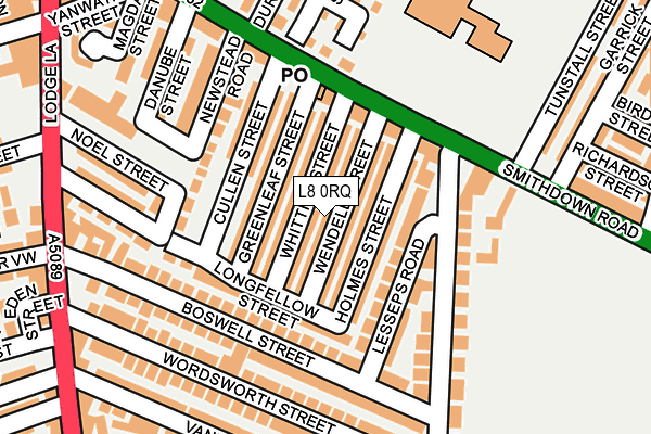 L8 0RQ map - OS OpenMap – Local (Ordnance Survey)