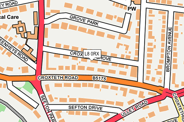 L8 0RX map - OS OpenMap – Local (Ordnance Survey)