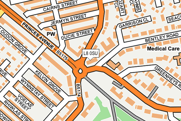 L8 0SU map - OS OpenMap – Local (Ordnance Survey)