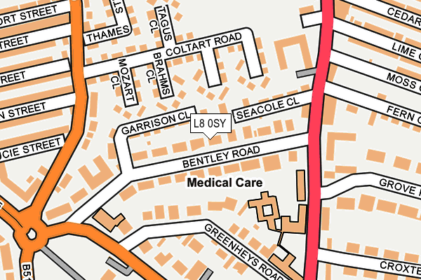 L8 0SY map - OS OpenMap – Local (Ordnance Survey)