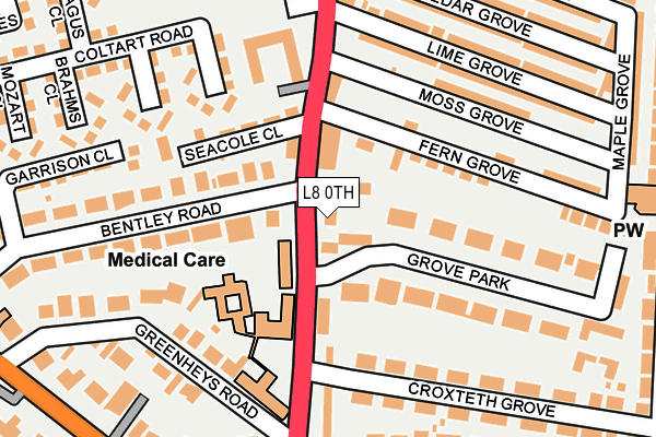 L8 0TH map - OS OpenMap – Local (Ordnance Survey)