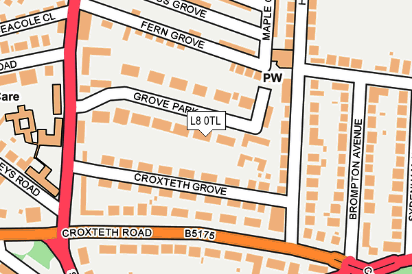 L8 0TL map - OS OpenMap – Local (Ordnance Survey)