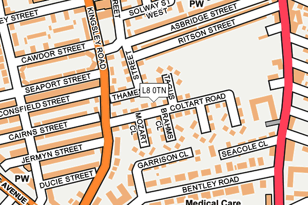 L8 0TN map - OS OpenMap – Local (Ordnance Survey)