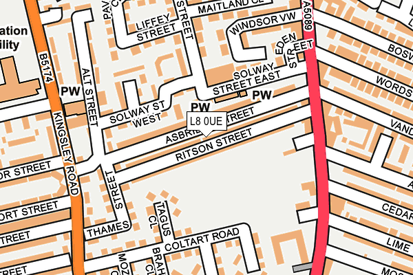 L8 0UE map - OS OpenMap – Local (Ordnance Survey)