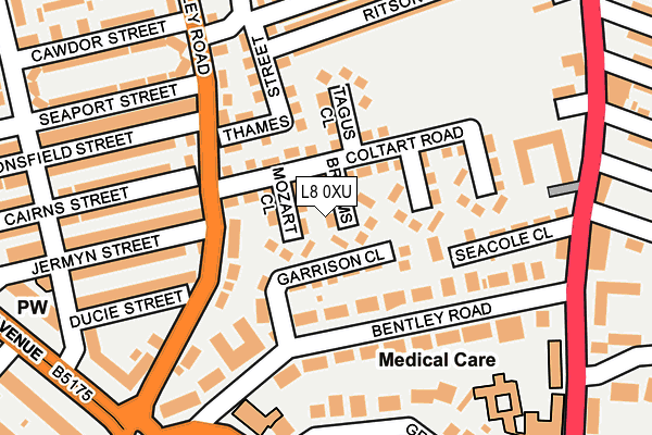 L8 0XU map - OS OpenMap – Local (Ordnance Survey)