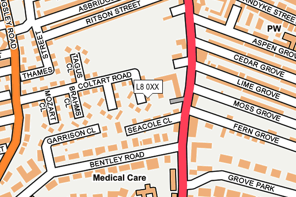 L8 0XX map - OS OpenMap – Local (Ordnance Survey)