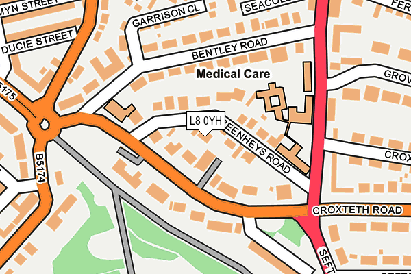 L8 0YH map - OS OpenMap – Local (Ordnance Survey)