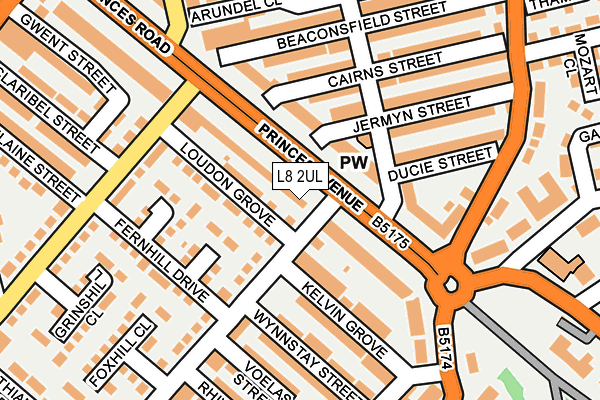 L8 2UL map - OS OpenMap – Local (Ordnance Survey)