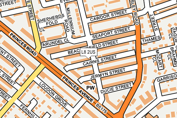 L8 2US map - OS OpenMap – Local (Ordnance Survey)