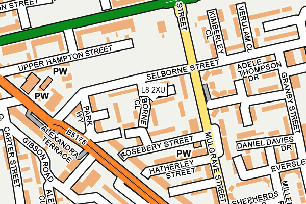 L8 2XU map - OS OpenMap – Local (Ordnance Survey)