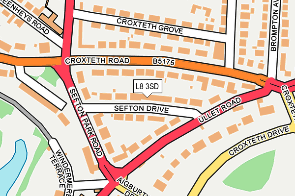 L8 3SD map - OS OpenMap – Local (Ordnance Survey)